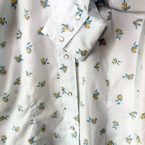 Champion Westerns Vintage Mini Floral Pearl Snap Long Sleeve Shirt - Big Kids 14 - Picture 5 of 10